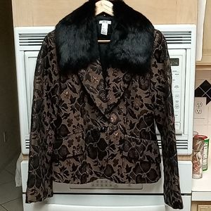 Cache copper black and brown dinner jacket